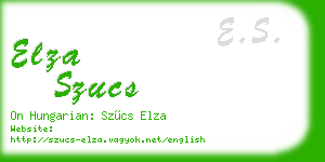 elza szucs business card