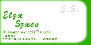 elza szucs business card